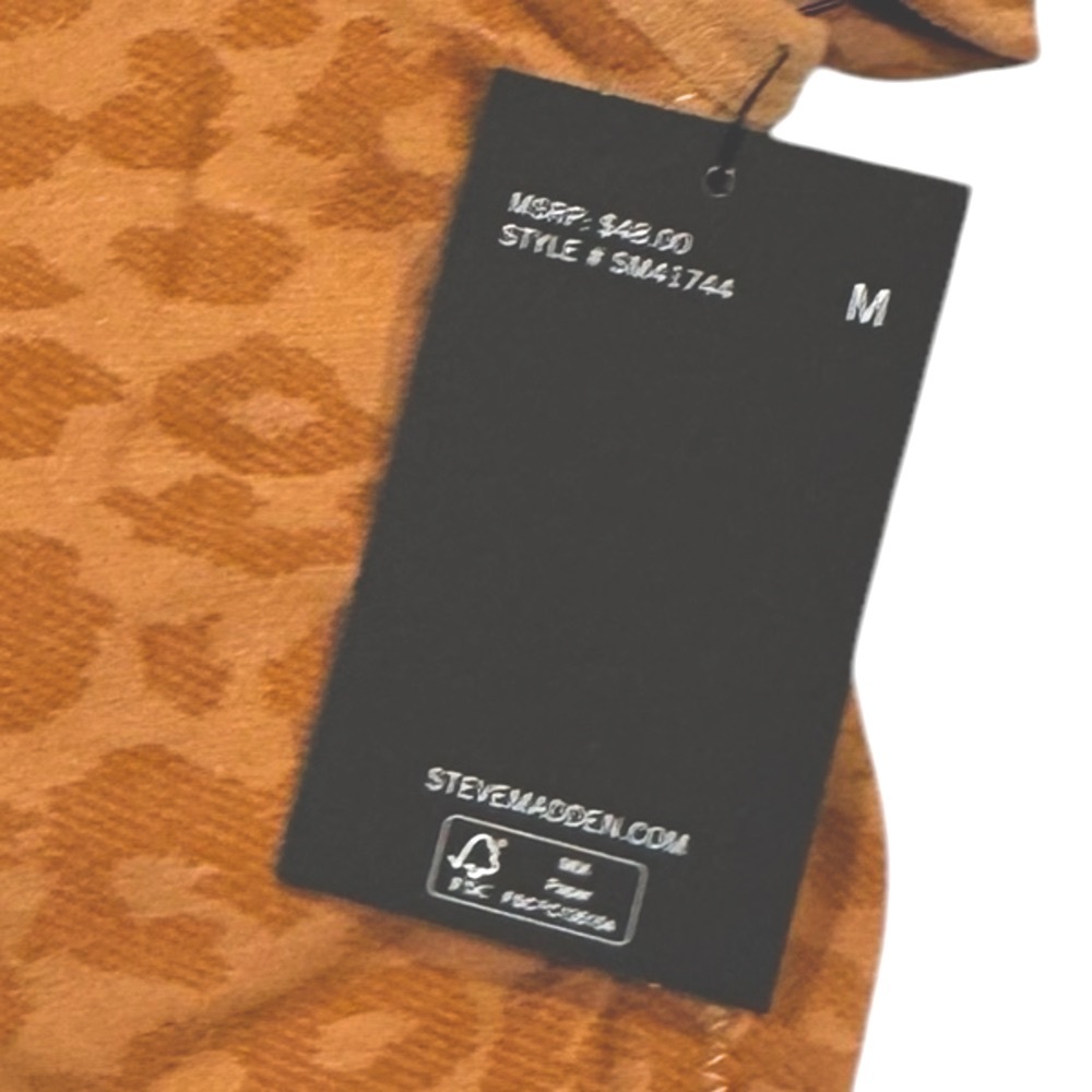 STEVE MADDEN 2 Piece Set Animal Leopard Print Cropped Cami Boy Short NWT Medium - Picture 4 of 10